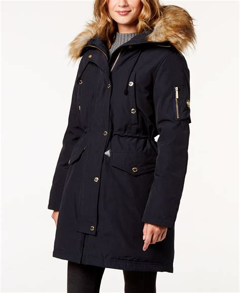 MICHAEL Michael Kors Faux Fur Trim Parka 